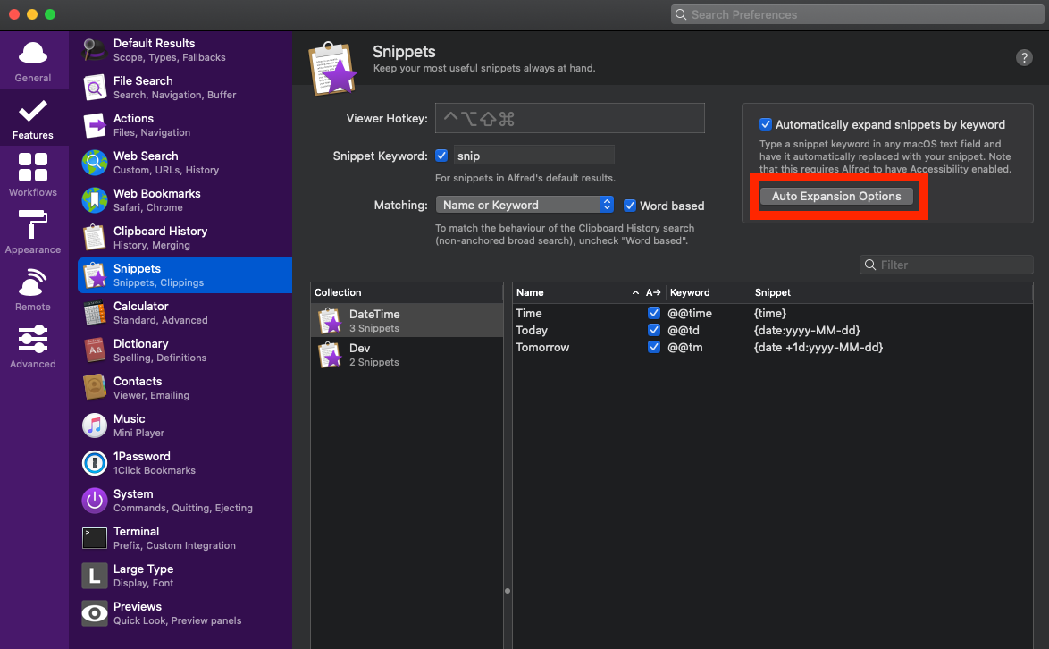 open settings window